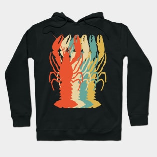 Crawfish Boil Silhouette Retro Pop Art Cajun Graphic Hoodie